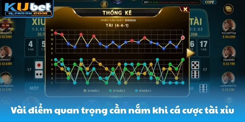 Vài điểm quan trọng cần nắm khi cá cược tài xỉu